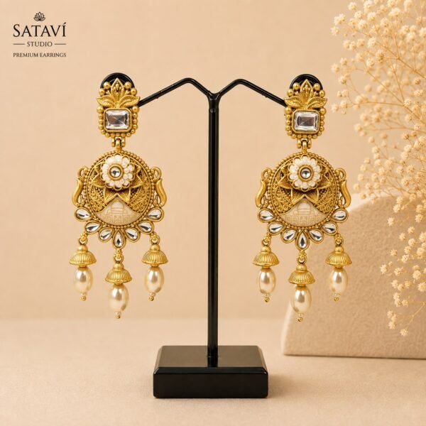 Junagarh special Heritage Pearl Earrings