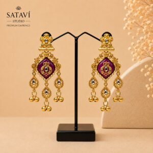 WhatsApp Image 2026-08-12 at 11.29.50 AM Royal wine Pink Heritage Earrings
