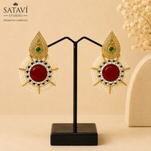 WhatsApp Image 2026-08-12 at 11.45.30 AM Basara pearl Red Earring