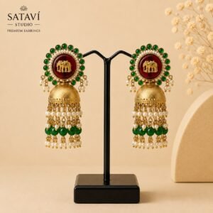 Premium Monalisa Jhumka Gold Danglers
