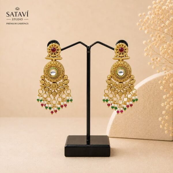 Royal Antique Chandbali Earrings
