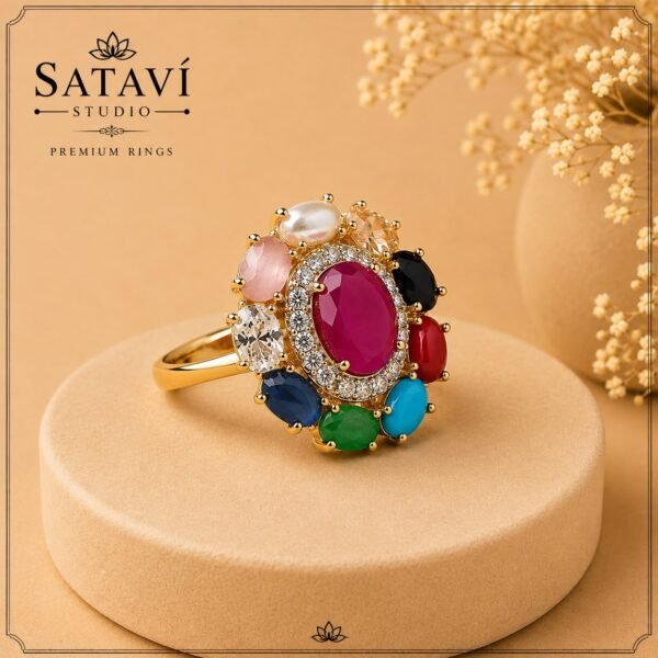 WhatsApp Image 2026-08-13 at 1.48.02 PM Navratna Royale Statement Ring